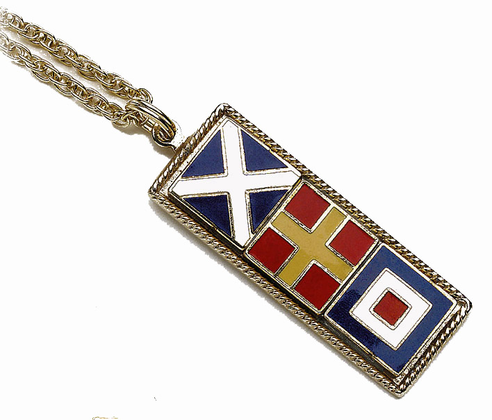 Personalized Code Flag Pendant
